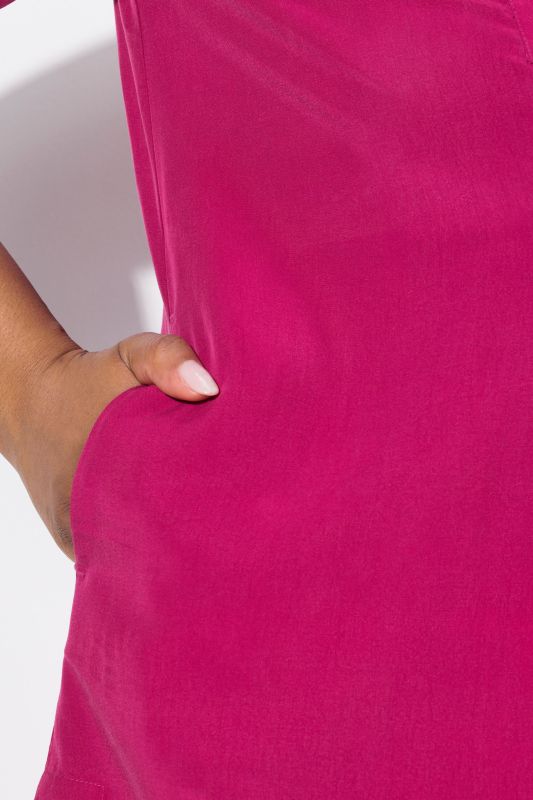 Longline 3/4 Sleeve Collared Blouse
