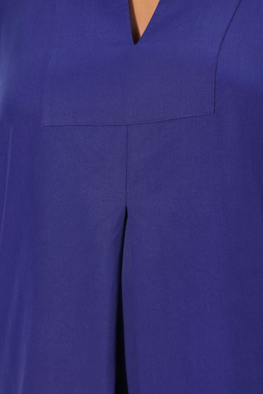 Longline 3/4 Sleeve Collared Blouse