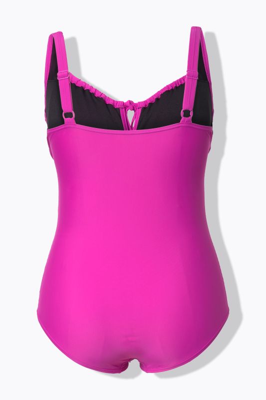 Gathered Bust Cupless Swimsuit