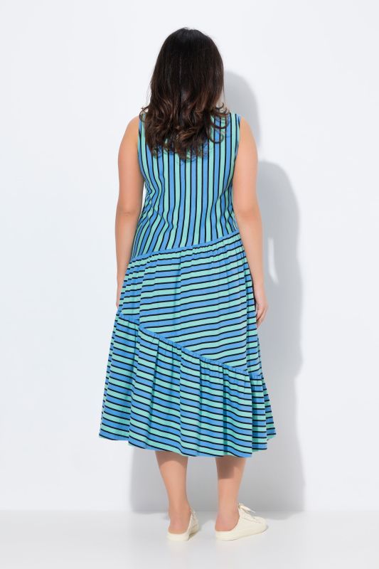 Eco Cotton Mixed Stripe Sleeveless Dress