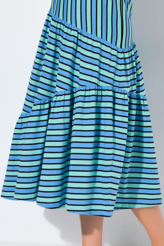 Eco Cotton Mixed Stripe Sleeveless Dress