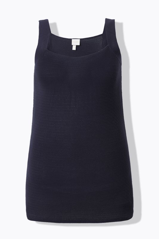 Eco Cotton Square Neck Ribbed Knit Tank