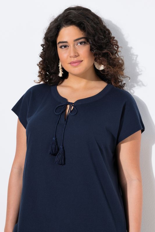 Eco Cotton Short Sleeve Tassel Tie Tee