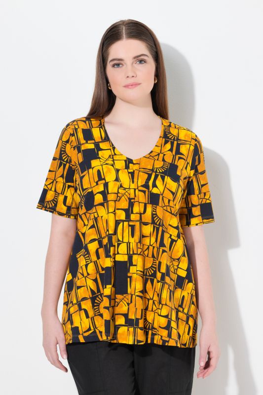 Eco Cotton Abstract Sun Print Short Sleeve Tee