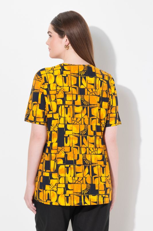 Eco Cotton Abstract Sun Print Short Sleeve Tee