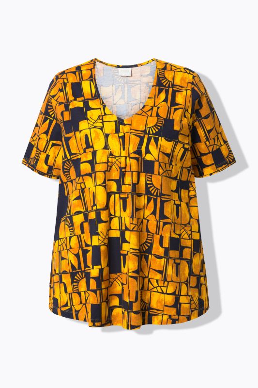 Eco Cotton Abstract Sun Print Short Sleeve Tee