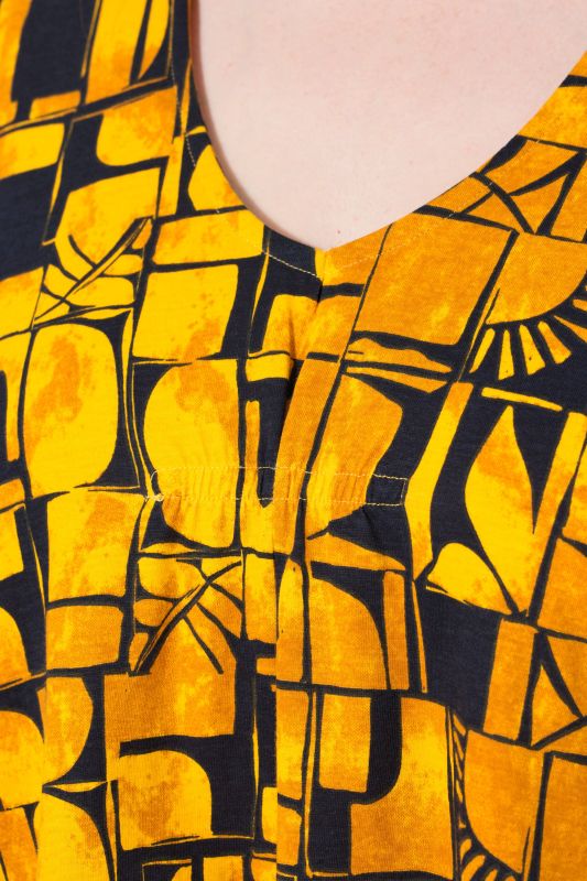 Eco Cotton Abstract Sun Print Short Sleeve Tee