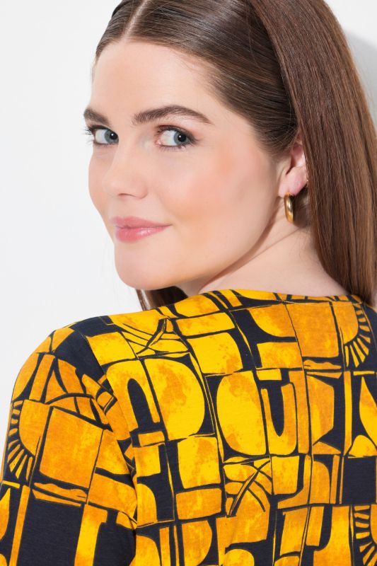 Eco Cotton Abstract Sun Print Short Sleeve Tee