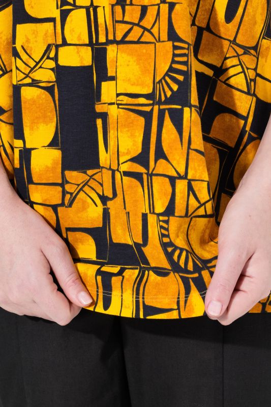 Eco Cotton Abstract Sun Print Short Sleeve Tee