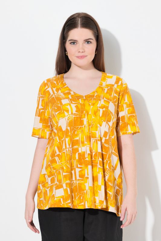 Eco Cotton Abstract Sun Print Short Sleeve Tee