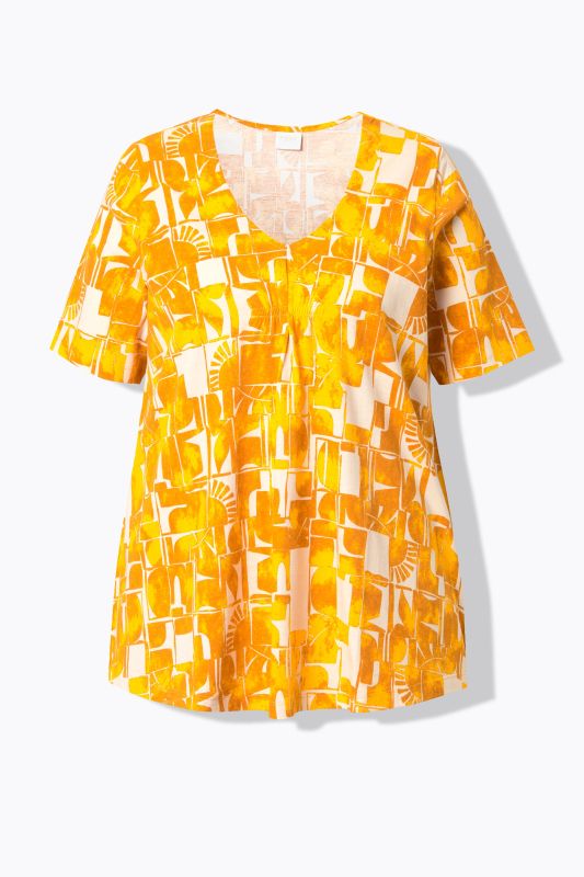 Eco Cotton Abstract Sun Print Short Sleeve Tee