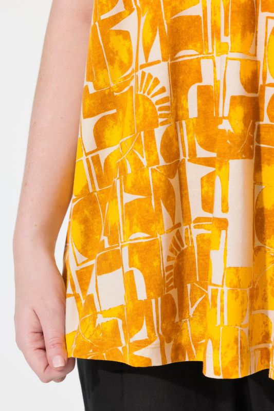 Eco Cotton Abstract Sun Print Short Sleeve Tee