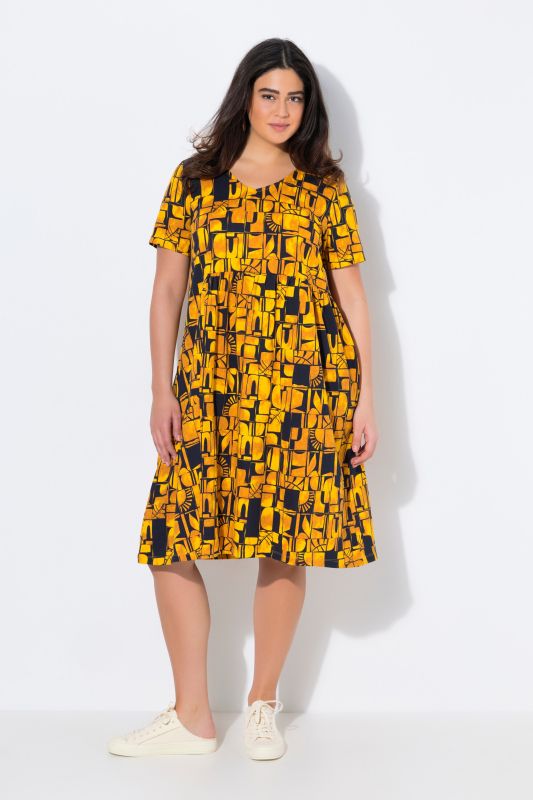 Eco Cotton Abstract Sun Print Dress