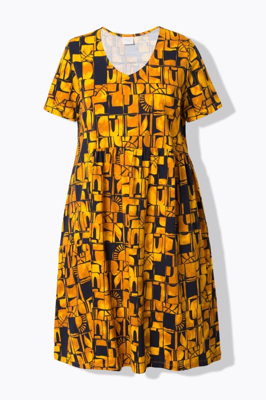 Eco Cotton Abstract Sun Print Dress