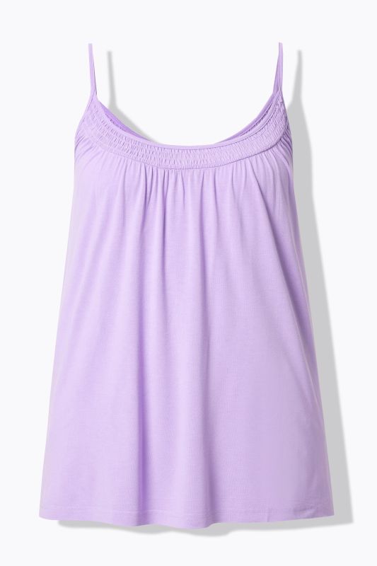 Smocked Neck Spaghetti Strap Tank