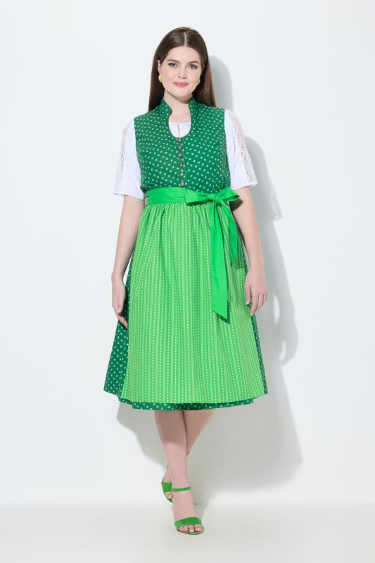 Minimal Print Goblet Collar Dirndl