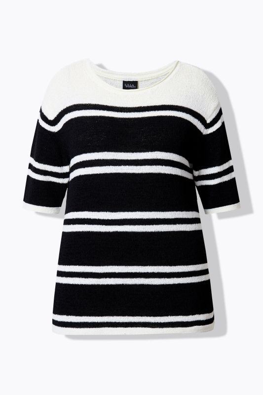 Striped 3/4 Sleeve Sweater