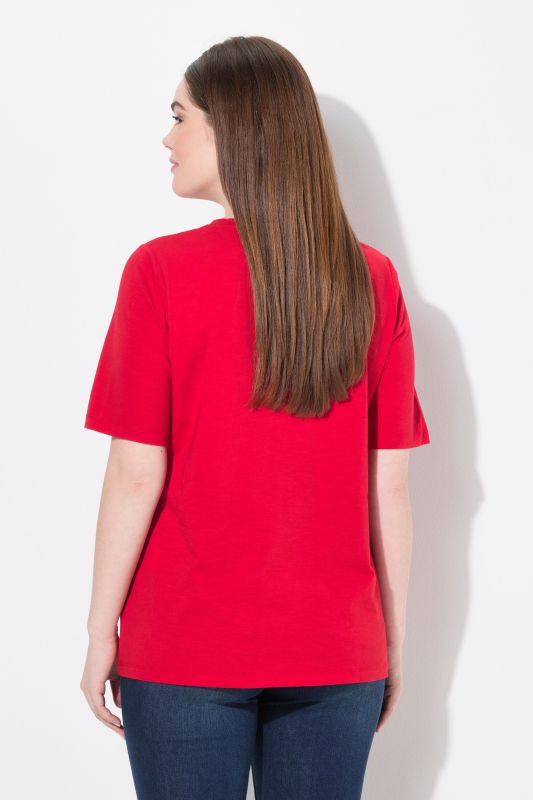 Graphic Lettering Short Sleeve Rhinestone Tee