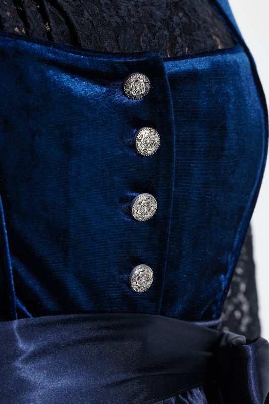 Stretch Velvet Sleeveless Dirndl