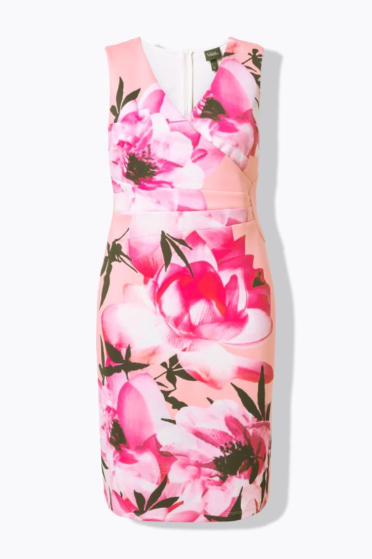 Floral Sleeveless Scuba Knit Dress