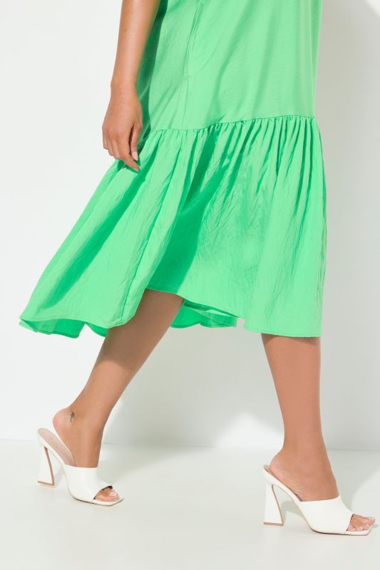 Flounce Panel Short Sleeve Dress