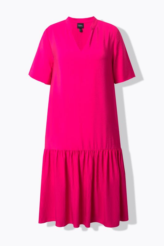 Flounce Panel Short Sleeve Dress