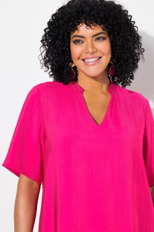 Flounce Panel Short Sleeve Dress