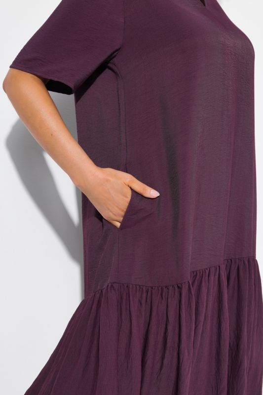 Flounce Panel Short Sleeve Dress