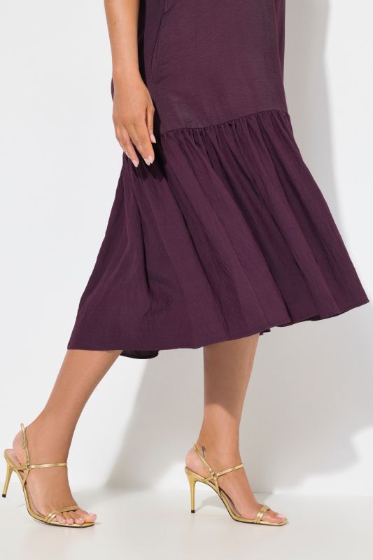 Flounce Panel Short Sleeve Dress