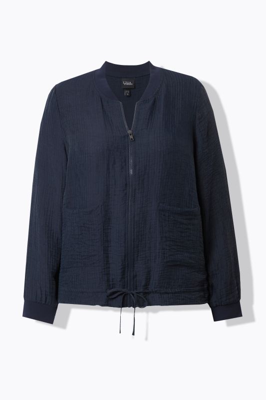 Textured College Collar Blouson