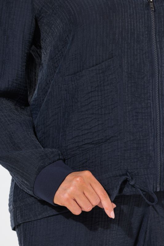 Textured College Collar Blouson