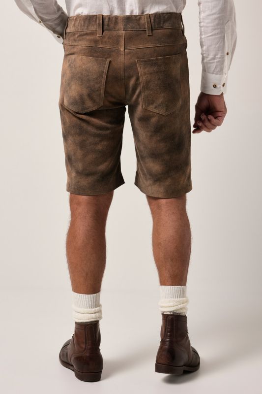 Leather Bermuda shorts