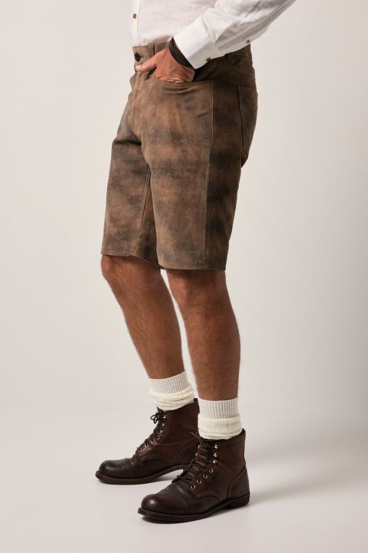 Leather Bermuda shorts
