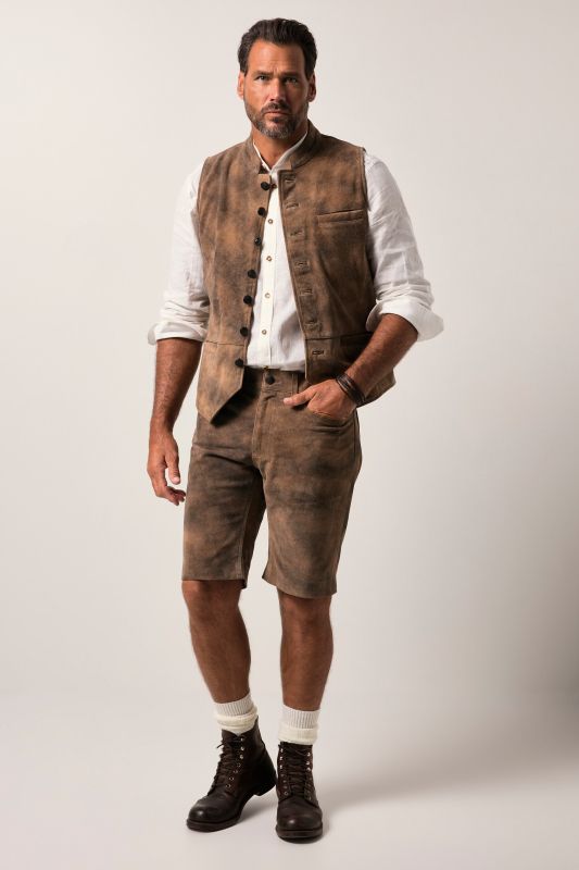 Leather Bermuda shorts