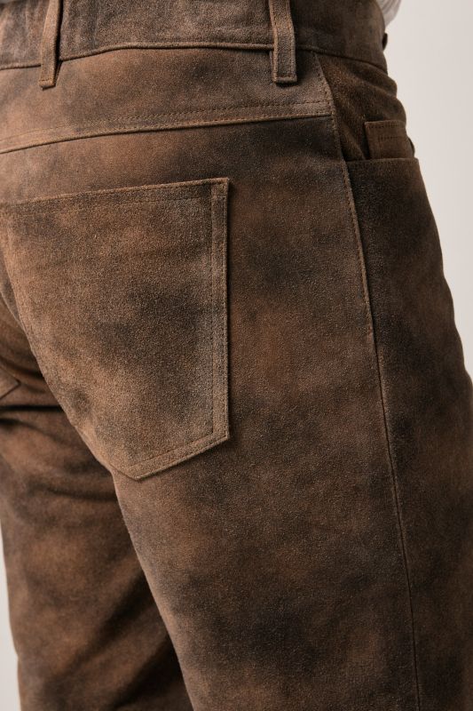 Leather Bermuda shorts