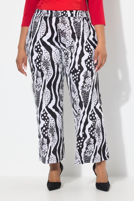 Animal Print Elastic Waist Slinky Pants