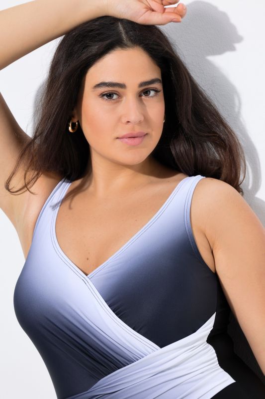 Gradient Wrap Loop One Piece Swimsuit