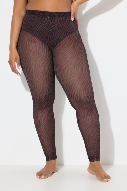 Sheer Zebra Print Leggings