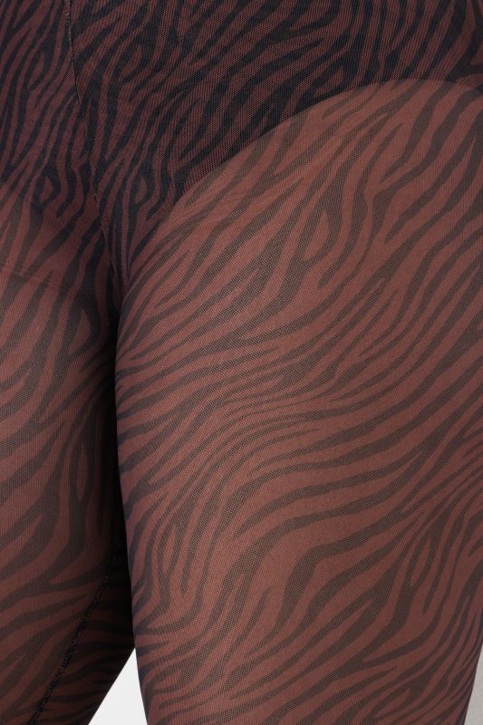 Sheer Zebra Print Leggings