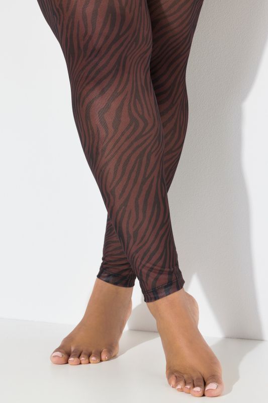 Sheer Zebra Print Leggings