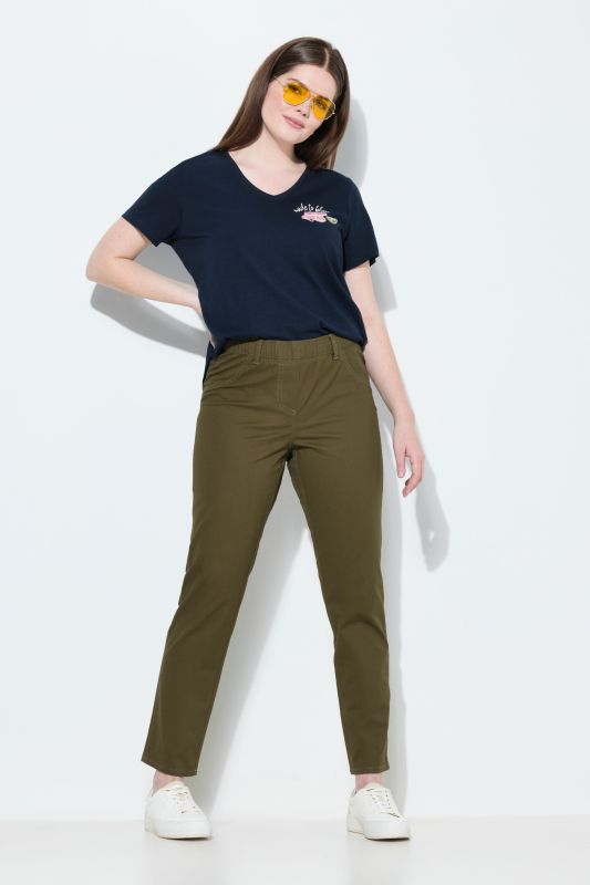 Eco Cotton Elastic Waist Stretch Jeggings