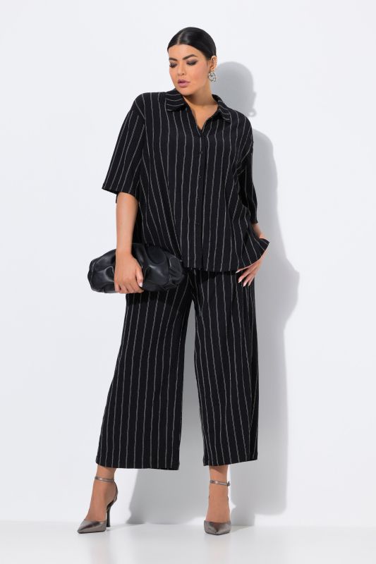 Pinstripe Wide Leg Pants