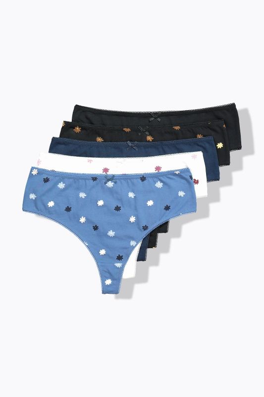 5 Pack of Thongs- Millefleur