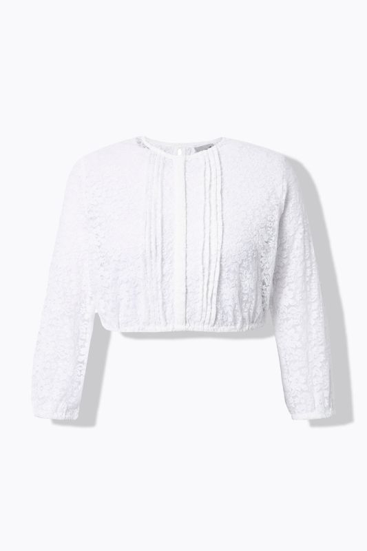Stretch Lace 3/4 Sleeve Dirndl Blouse
