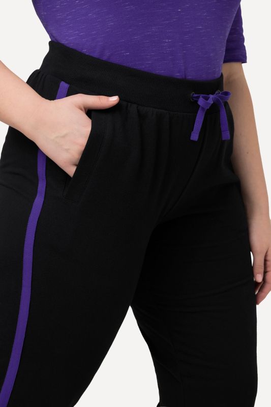 Striped Elastic Waist Sweatpants