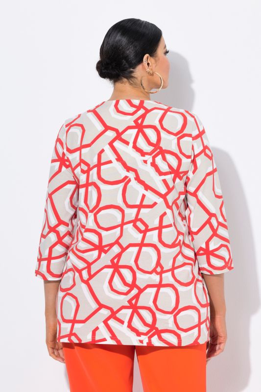 Graphic Print 3/4 Sleeve Tee