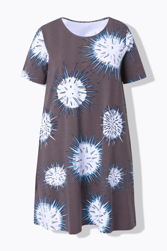 Sea Urchin Print Short Sleeve Dress