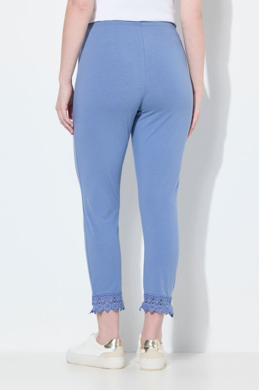 2 Pack Eco Cotton Cropped Lace Trim Leggings
