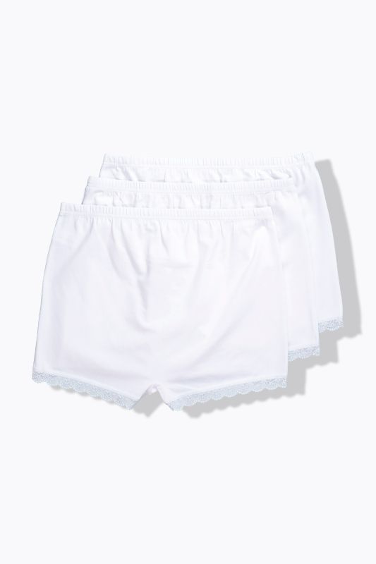 3 Pack Lace Trim Boyshorts