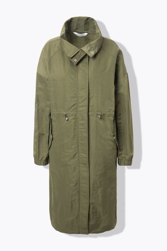 Drawstring Waist Extra Long Coat
